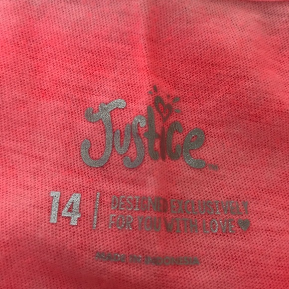 Justice tank see horse neon pink glitter 14 new - Picture 4 of 5